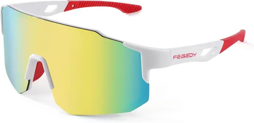 Miniatura 19 de FEISEDY Gafas de sol deportivas para hombres, mujeres y adolescentes - Béisbol, ciclismo, ciclismo UV400 protección B2388 008-negro rosa