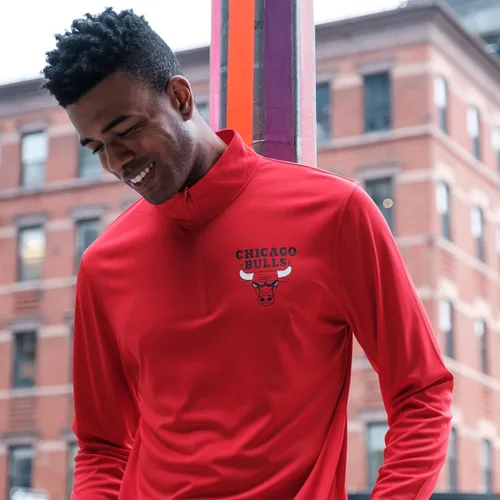 Miniatura 5 de Ultra Game Camiseta oficial de la NBA de manga larga con cremallera corta para hombre Color del