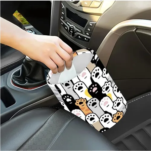 Miniatura 8 de Papelera portátil reutilizable impermeable para automóvil, organizador de vehículos multiusos, esenciales para viajes por carretera (abeja)