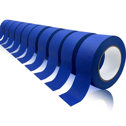 Miniatura 8 de Cinta de pintura azul, cintas de enmascarar, cinta de pintor de primera calidad (88yd=4Rollos*0.94in*22yd), cinta de pintura adhesiva para pintura