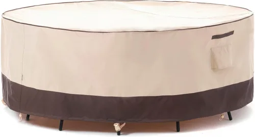 Miniatura 11 de F&J Outdoors Fundas para muebles de patio, impermeables, resistentes a los rayos UV, tela antidesgarros, cubierta para mesa de exterior, cubierta