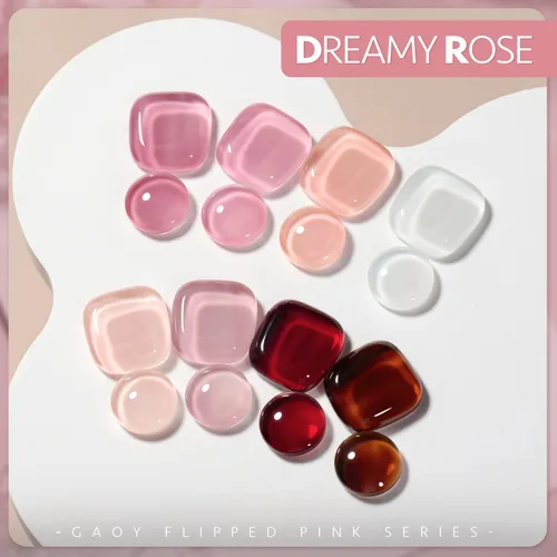 Miniatura 6 de GAOY Juego de esmaltes de uñas de gel gelatina, 8 colores translúcidos nude, blanco, rosa, marrón, neutros, transparentes, kit para salón y arte