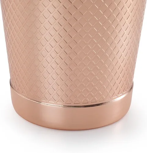 Miniatura 4 de Barfly Agitador de celosía de diamante de 18 oz, chapado en cobre