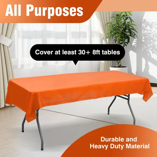 Miniatura 141 de Rollo de plástico para cubierta de mesa color verde manzana, 40 pulgadas x 100 pies, rollo de plástico resistente para cubierta de mesa de banquetes