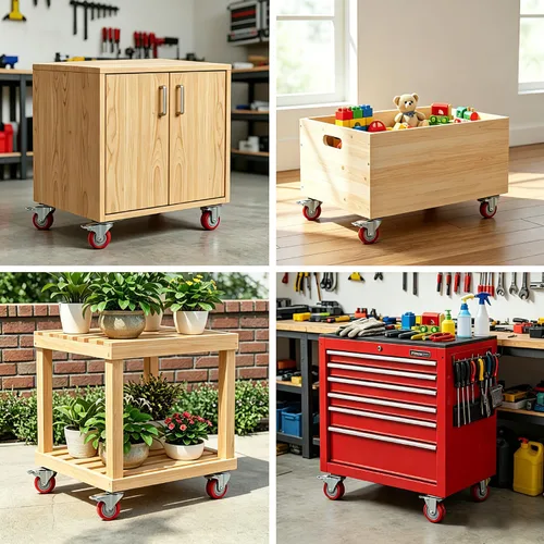 Miniatura 3 de Ruedas de 3 pulgadas que cargan 2000 libras con freno, juego de 4, incluye tornillos y llaves, ruedas giratorias de 360° para muebles, remolques