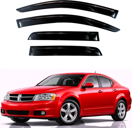 Miniatura 64 de KPY Visor de ventana compatible con Hyundai Tucson 2021-2025, 4 piezas de deflector de ventilación para ventana lateral, estilo Mugen, protector