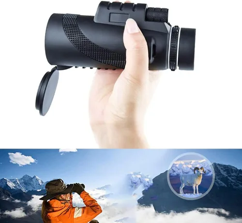 Miniatura 5 de Óptica zoom HD lente impermeable de alta definición monocular telescopio Spotting alcance portátil para senderismo caza 80x100