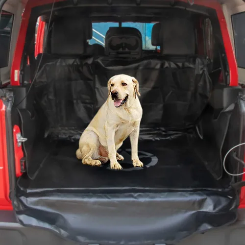 Miniatura 3 de Forro para maletero de perro para Jeep, protector de carga Oxford resistente al agua para Wrangler JK JL 2007-2026 de 4 puertas, antideslizante