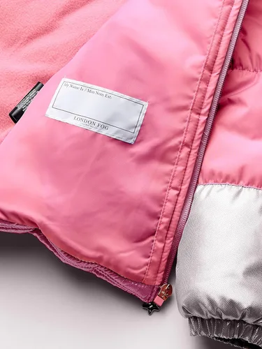 Miniatura 4 de LONDON FOG - Traje de nieve para niña con overol y chaqueta inflada
