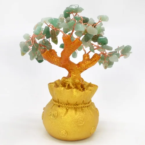 Miniatura 3 de Árbol de gemas de cuarzo rosa natural, árbol de cristal de energía positiva, estatua de Feng Shui, bolsa del tesoro, árbol de chakras manual