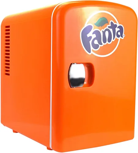 Miniatura 9 de Coca-Cola Fanta FA04 - Mini refrigerador portátil de 4 litros/4.2 cuartos de galón, 6 latas, para alimentos, bebidas, naranja