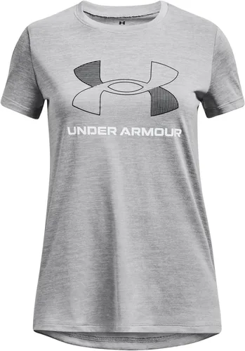 Under Armour Camiseta de manga corta con logotipo grande Tech para niña