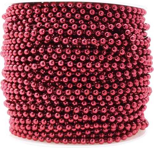 Miniatura 33 de Mandala Crafts Rollo de cadena de perlas negras de 0.157 pulgadas (0.157 in), guirnalda de perlas de 44 yardas para decoración de bodas, arreglos