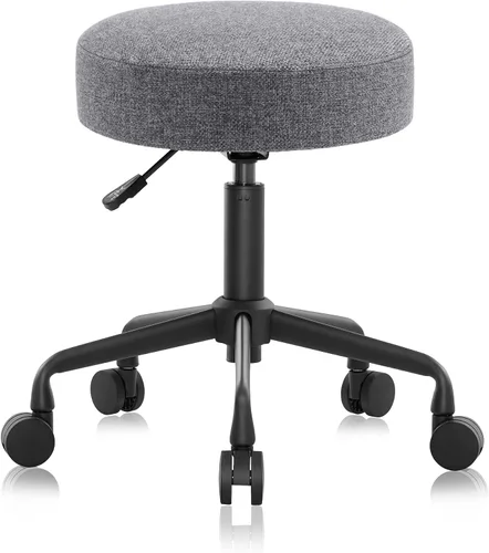 Miniatura 15 de Taburete giratorio de altura ajustable con respaldo inclinable para clínica dental, salón, oficina y bar, NAIA 502B (negro)