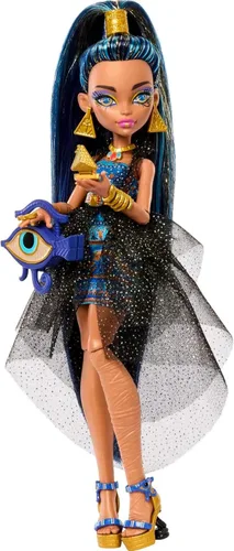 Miniatura 5 de Muñeca Monster High Monster Ball, Cleo De Nile con vestido de fiesta y accesorios temáticos incluyendo cetro y cupcakes
