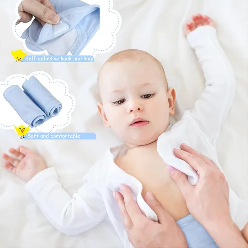 Miniatura 3 de 8 piezas de algodón con cordón umbilical para bebé, suave protector de vientre para bebé, banda para ombligo recién nacido, cinturón de ombligo