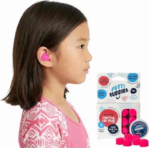 Miniatura 10 de Earvolution Floating Putty Buddies - Tapones para los oídos de natación, inventados por médicos, fabricados en Estados Unidos, tapones de silicona