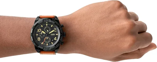 Miniatura 6 de Fossil Bronson Reloj casual de cuarzo para hombre con correa de acero inoxidable o cuero Reloj cronógrafo Bronson