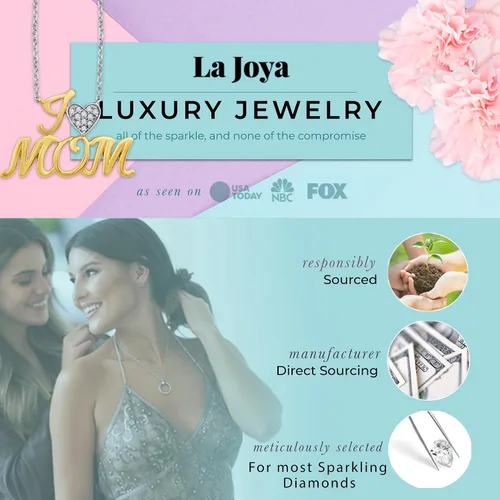 Miniatura 3 de Impresionante joyería para mamá Collar con colgante de diamantes cultivados en laboratorio en plata de ley 925 Regalo ideal para madres