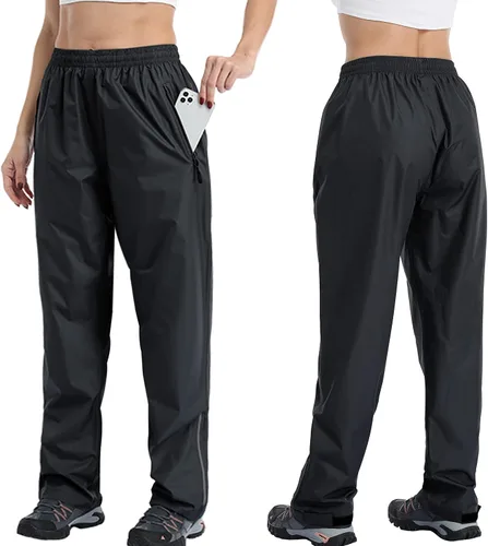 Miniatura 4 de Pantalones de lluvia para mujer, impermeables, ligeros, resistentes al viento, para golf, pesca, senderismo