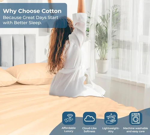Miniatura 16 de Royale Linens Sábana encimera de tamaño individual XL 100% Algodón Orgánico – Super suave – Sábanas superiores de percal – Sábana encimera