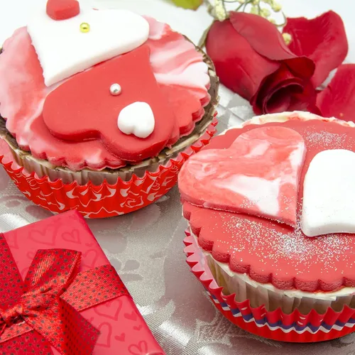 Miniatura 7 de 600 forros para cupcakes para el día de San Valentín, moldes de papel para hornear, papel para manualidades, con patrón de corazón, vasos
