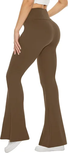 Miniatura 160 de TNNZEET Leggings acampanados negros para mujer, pantalones de yoga cruzados con bolsillos, corte de bota, leggings acampanados