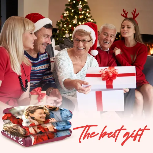 Miniatura 5 de Manta personalizada con fotos, texto, regalos personalizados para parejas, mantas con fotos con mis propias fotos, mantas con fotos personalizadas 1