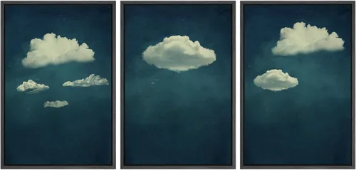 Miniatura 85 de SIGNWIN Lienzo enmarcado para pared, juego de arte de puesta de sol, horizonte, cielo, paisaje, fotografía, arte moderno, paisaje, relajante