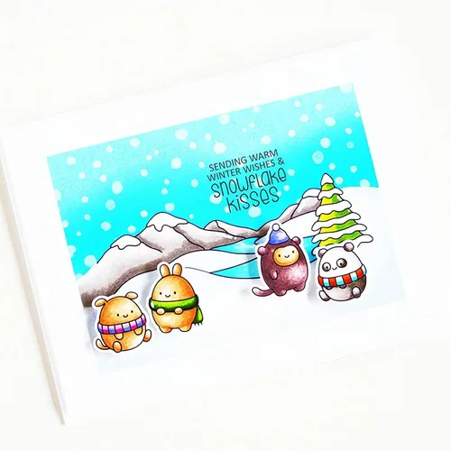 Miniatura 3 de Juego de sellos y troqueles transparentes de paisajes lluviosos y nevados para hacer tarjetas, plantillas de corte para álbumes de recortes, álbum