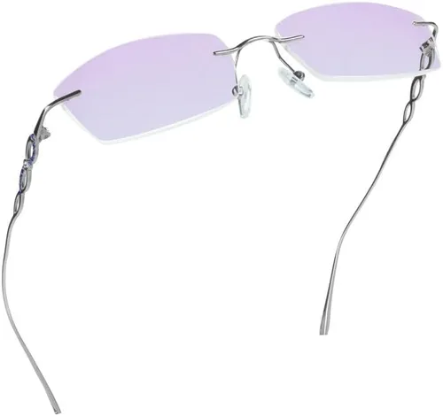 Miniatura 6 de LifeArt Gafas de lectura con marco de titanio puro, con bloqueo de luz azul, reducen la fatiga ocular, elegantes para hombres y mujeres