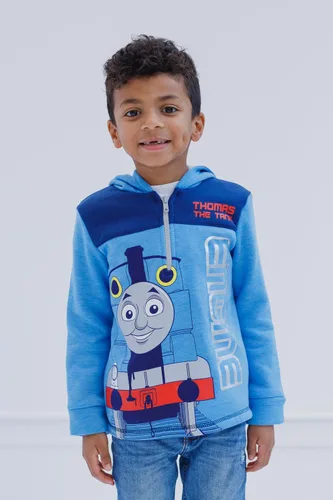 Miniatura 5 de Thomas & Friends Thomas the Tank Engine & Friends - Sudadera de forro polar con media cremallera, Azul,Metálico
