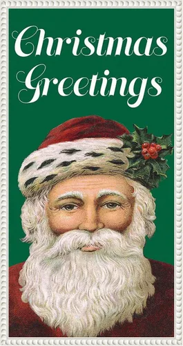 Miniatura 8 de Amanti Art Lienzo enmarcado para pared, 27 x 14 pulgadas, diseño retro de Santa Claus I por Alicia Longley, lienzo enmarcado para pared, obras