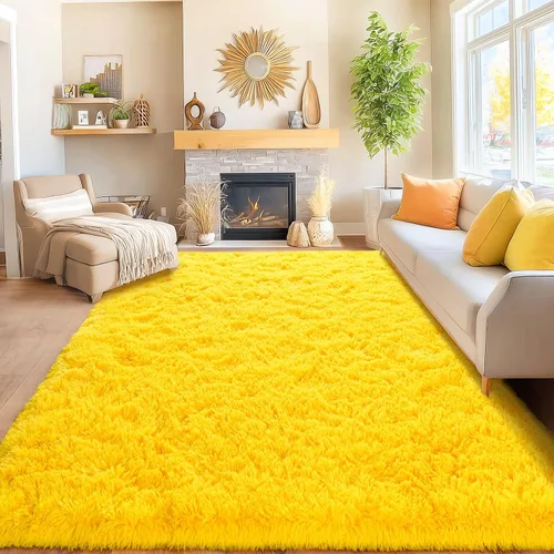 Miniatura 41 de Awaytail Alfombra Esponjosa Lavable 2x3 Pies, Pura Negra Alfombra para Silla de Escritorio Antideslizante, Alfombra Supersuave para Niños