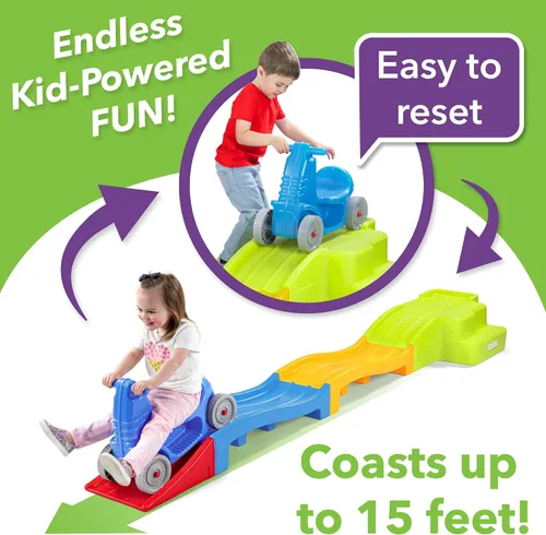 Miniatura 3 de Simplay3 Montaña rusa expandible de lujo con pistas, pista de carreras de descenso para niños en crecimiento, juguete para niños en interiores