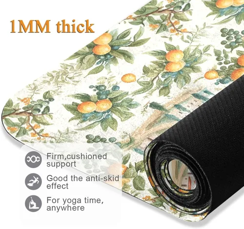 Miniatura 5 de Oranges Yoga Mat Non Slip Thick Kids Eco Friendly Rubber Workout Foldable Yoga Mat Women Exercise