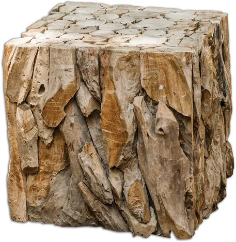Miniatura 9 de Uttermost Mesa de cubo de madera de teca recuperada de 19