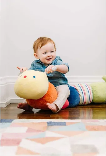 Miniatura 2 de GUND Baby Tinkle Crinkle Collection Essential Caterpillar - Peluche sensorial, 14 pulgadas Oruga multicolor