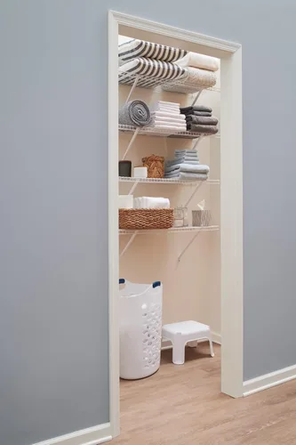 Miniatura 5 de Rubbermaid: kit de estante de lino para montaje directo, longitud de 3 pies, color blanco