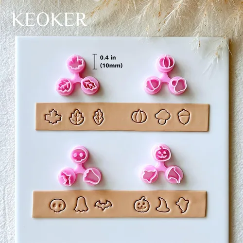Miniatura 3 de Keoker Mini cortadores de arcilla polimérica para Halloween, mini cortadores de arcilla de otoño para hacer aretes, cortadores de aretes de arcilla