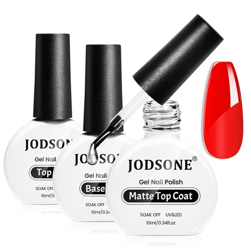 Miniatura 14 de JODSONE - Juego de 2 capas de gel de 0.3 fl oz sin necesidad de limpieza, acabado claro brillante de larga duración, no requiere remojo, requiere