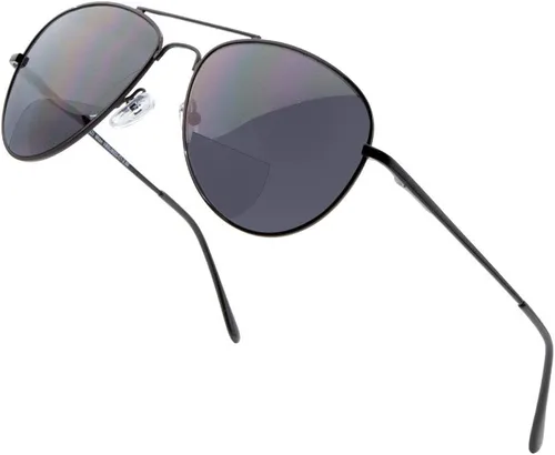 VITENZI Gafas de sol bifocales para hombres y mujeres Aviador Lectura Gafas de sol tintadas con lectores - Milan