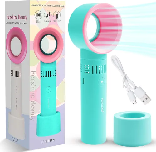 Miniatura 8 de Miniventilador portátil recargable por USB, sin aspas, para extensiones de pestañas, soplador de aire acondicionado para suministros esenciales