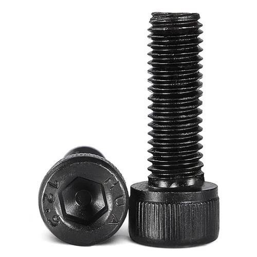 Tornillos de cabeza hueca M4-0.028 x 0.394 in, acero de aleación de grado 12.9, acabado de óxido negro, rosca de máquina, unidad de enchufe Allen,
