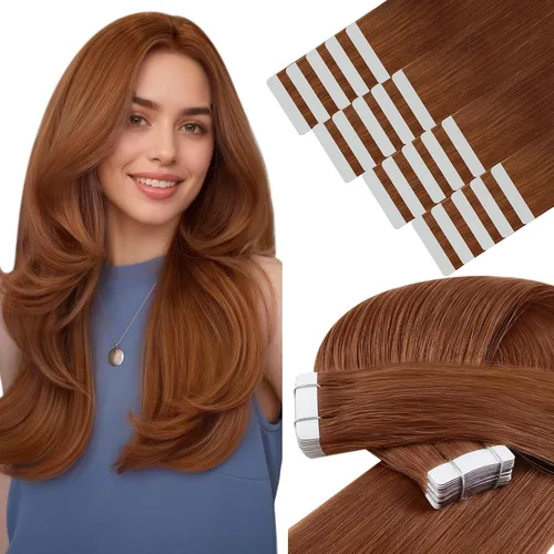 Miniatura 18 de YoungSee - Extensiones de cabello humano con cinta adhesiva, color negro ombre, extensiones de cabello humano real, cinta adhesiva invisible