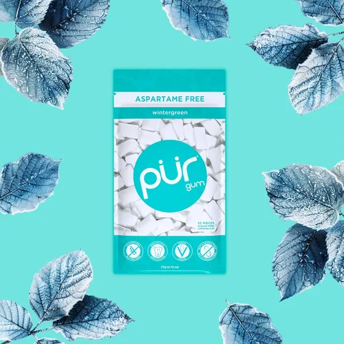 Miniatura 5 de PUR Gum Chicle sin aspartamo 100% xilitol Chicle natural con sabor a menta fresca, 55 piezas (paquete de 1)