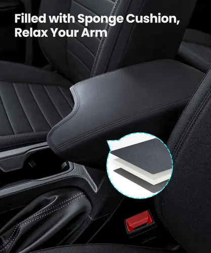 Miniatura 5 de Sinvanho Funda para Reposabrazos de Consola Central para Subaru 2018-2023 Crosstrek y 2017-2023 Impreza, Funda Protectora de Tapa de Caja de Negro