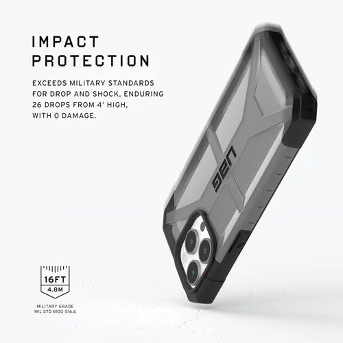 Miniatura 3 de URBAN ARMOR GEAR UAG [versión actualizada] Funda compatible con iPhone 15 Pro Max de 6.7 pulgadas, color ceniza de plasma, resistente, transparente