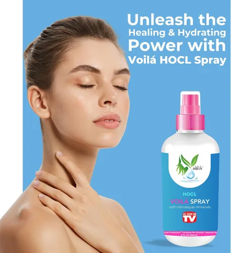 Miniatura 5 de VoilaVe HOCL Spray Spray de ácido hipocloroso para la piel HOCL Tónico facial y corporal para acné, cicatrices, enrojecimiento, irritaciones