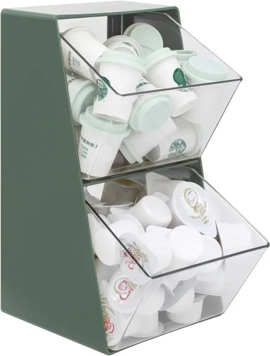 Miniatura 11 de Paquete de 2 soportes para cápsulas de café, organizador de almacenamiento de tazas K para encimera de hogar, oficina, bar, contenedores